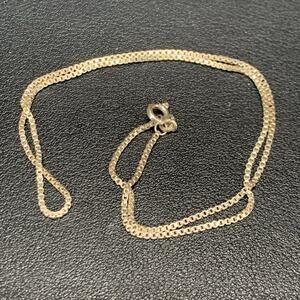 Vintage Sterling 925 Silver Box Chain 1.4 mm Signed, 16”